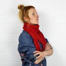 Cotton Scarf - red - squared kerchief
