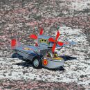 Juguete de hojalata - avión de hélices gemelas - avión de hojalata