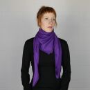 Cotton Scarf - purple - squared kerchief