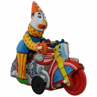 Juguete de hojalata - Payaso Moto