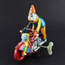 Giocattolo di latta - Giocattolo depoca - pagliaccio su motocicletta - clown di latta