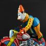 Blechspielzeug - Clown auf Motorrad - aus Blech