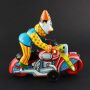 Blechspielzeug - Clown auf Motorrad - aus Blech