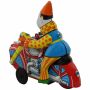 Blechspielzeug - Clown auf Motorrad - aus Blech