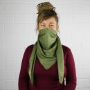Cotton Scarf - green - olive - squared kerchief