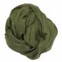 Cotton Scarf - green - olive - squared kerchief
