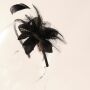 Haarreif mit Feder 10 - schwarz-grau-braun