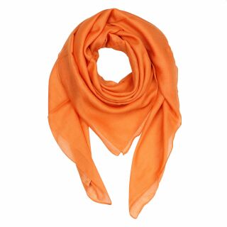 Cotton Scarf - orange - squared kerchief