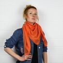 Sciarpa di cotone - arancione - foulard quadrato