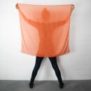 Cotton Scarf - orange - squared kerchief