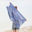 Sciarpa di cotone - blu-azzurro - foulard quadrato