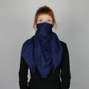 Cotton Scarf - blue - navy - squared kerchief