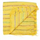 Cotton Scarf - yellow Lurex multicolour 1 - squared kerchief