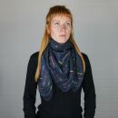 Sciarpa di cotone - Lurex nero multicolore 1 - foulard quadrato
