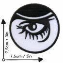 Patch - Orologio - Occhio bianco-nero 7,5 cm - Adesivo