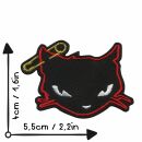 Patch - Gatto nero - Gatto con spilla da balia - toppa