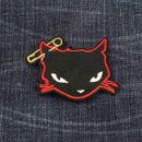 Patch - Gatto nero - Gatto con spilla da balia - toppa