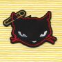 Patch - Gatto nero - Gatto con spilla da balia - toppa