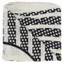 Cotton Scarf - skull round large - scary face - white - black - squared kerchief
