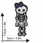 Patch - scheletro con fiocco - viola - toppa
