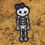 Patch - scheletro con fiocco - viola - toppa