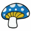Patch - fungo - toadstool blu-bianco - toppa