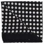 Pañuelo de algodón - puntos 2,5 cm negro - blanco - pañuelo cuadrado para el cuello