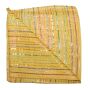 Cotton Scarf - yellow Lurex multicolour 2 - squared kerchief