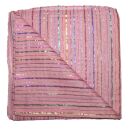 Cotton Scarf - pink - bright Lurex multicolour 2 - squared kerchief