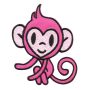 Patch - Monkey - pink