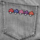 Patch - Colorful Mushrooms - red-blue-rose-purple