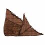 Sciarpa triangolare - ornamenti - marrone - fazzoletto da collo