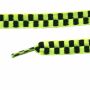 Shoelaces - yellow-neonyellow-black chequered - approx. 110 x 1 cm