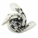 Pañuelo de algodón - Calaveras 1 blanco - negras - Pañuelo cuadrado para el cuello
