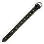 Leather bracelet with studs - Bracelet with spiked rivets 1-row - black