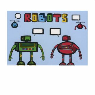 Cartolina - Robot parlanti