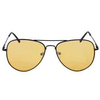 Pilotenbrille - Sonnenbrille - L - gelb getönt