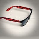 Freak Scene Sonnenbrille schwarz - M - Muster rot schwarz