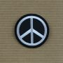 Aufnäher - Peace - Zeichen schwarz-weiß - Patch