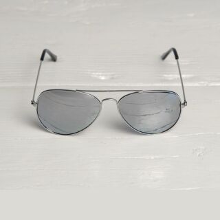 Pilotenbrille - Sonnenbrille - M - silber verspiegelt 03