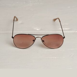Aviator Sunglasses - S - light brown shaded