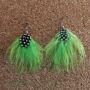 Feather Earrings 1 large > neon-green