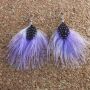 Feather Earrings 1 large > lilac