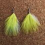 Feather Earrings 1 large > yellow-white