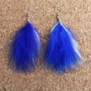 Feather Earrings 1 large > blue-white
