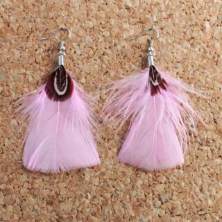 Feather Earrings 1 medium > rose