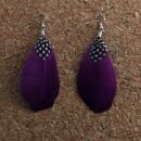 Feather Earrings 2 medium > purple
