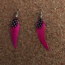 Feather Earrings 1 small > pink