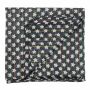 Baumwolltuch - Sterne 1,5 cm schwarz - weiß Lurex mehrfarbig 1 - rechteckiger Schal