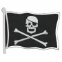 Aufnäher XL - Piratenflagge - schwarz-weiß - Rückenaufnäher